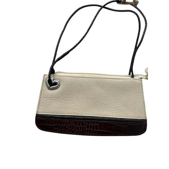 BRIGHTON Beige Colorblock Leather Shoulder Bag - Picture 9 of 10